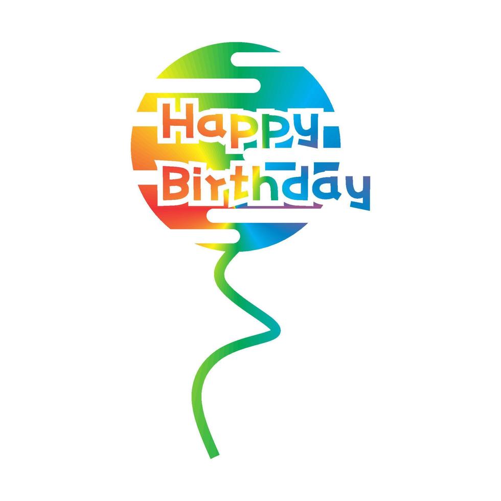 diseño de plantilla de ilustración de feliz cumpleaños vector