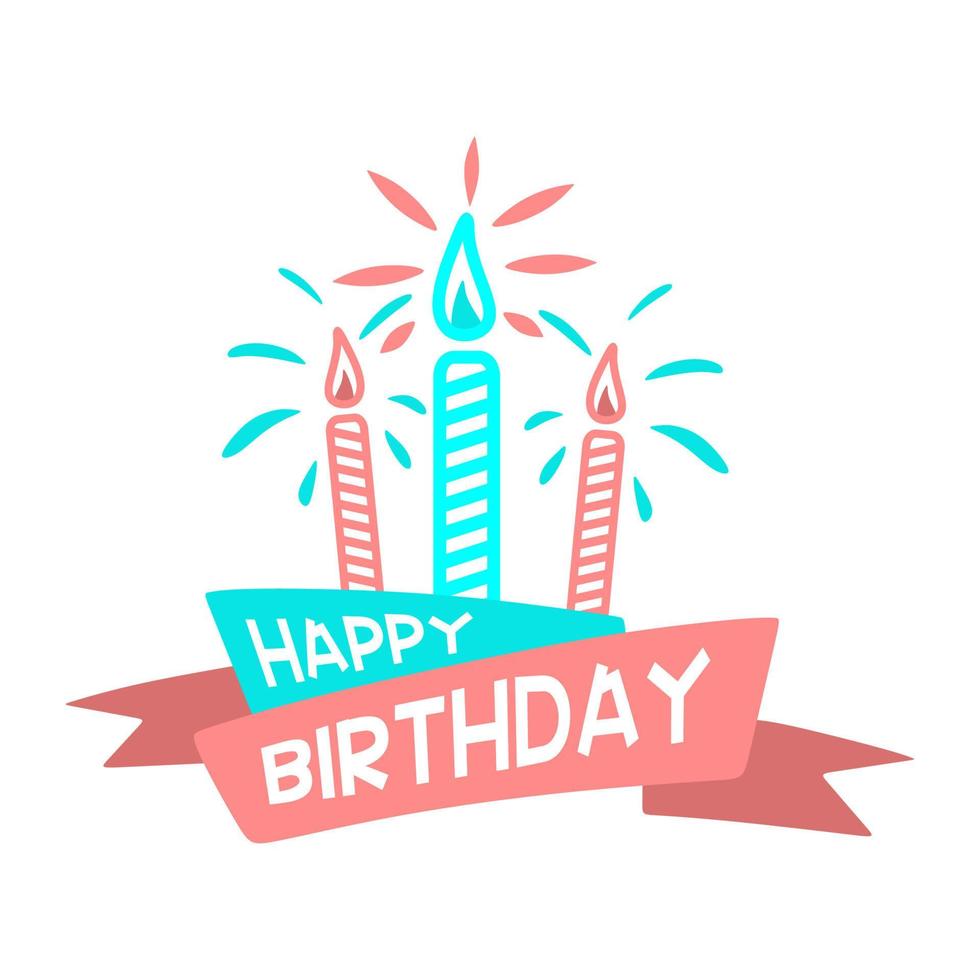 HAPPY BIRTHDAY ILLUSTRATION TEMPLATE DESIGN vector