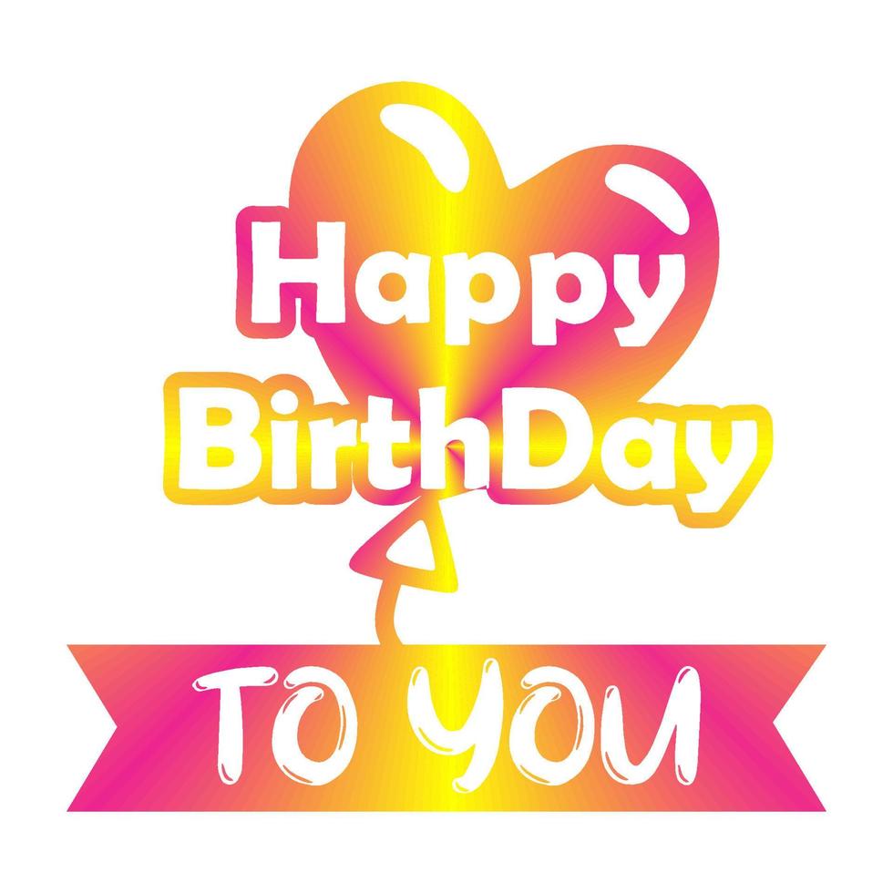 HAPPY BIRTHDAY ILLUSTRATION TEMPLATE DESIGN vector