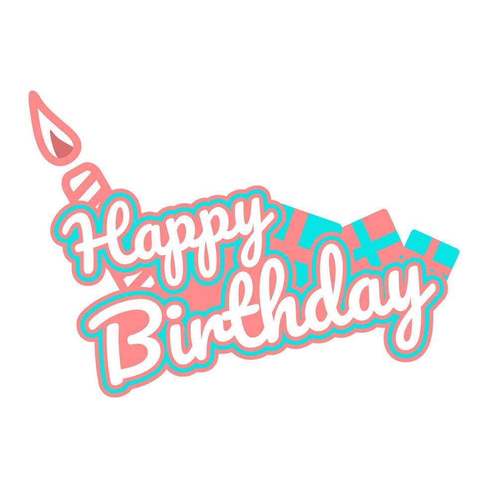 HAPPY BIRTHDAY ILLUSTRATION TEMPLATE DESIGN vector