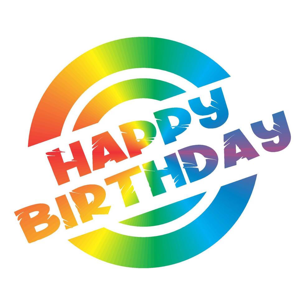 HAPPY BIRTHDAY ILLUSTRATION TEMPLATE DESIGN vector