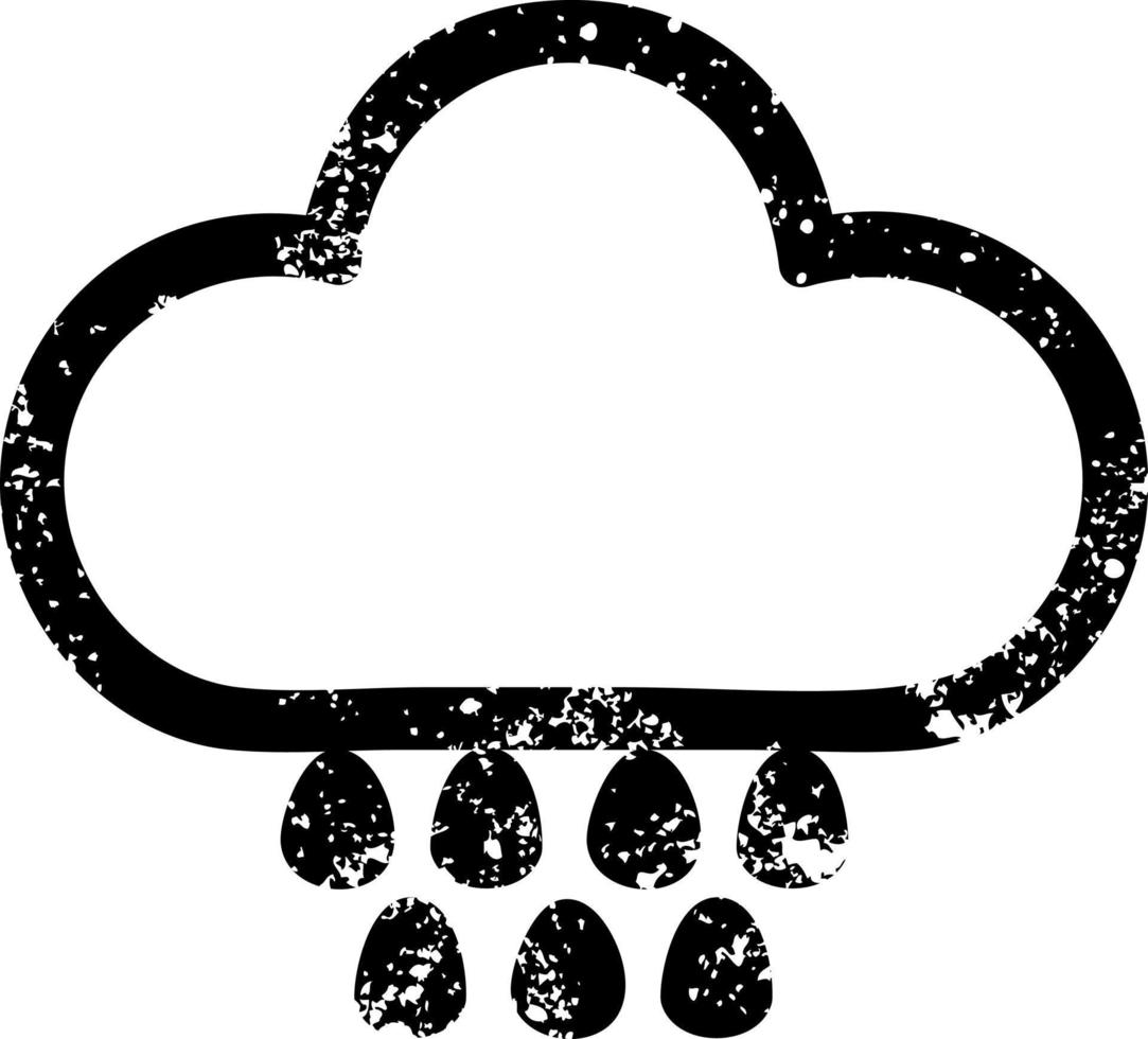 icono de nube de lluvia vector