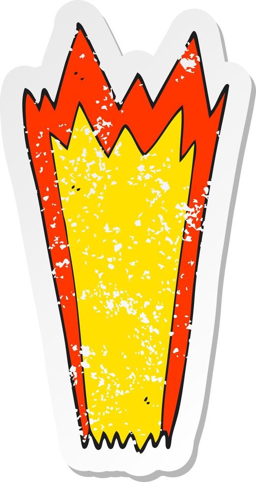 retro distressed sticker of a cartoon explosion vector