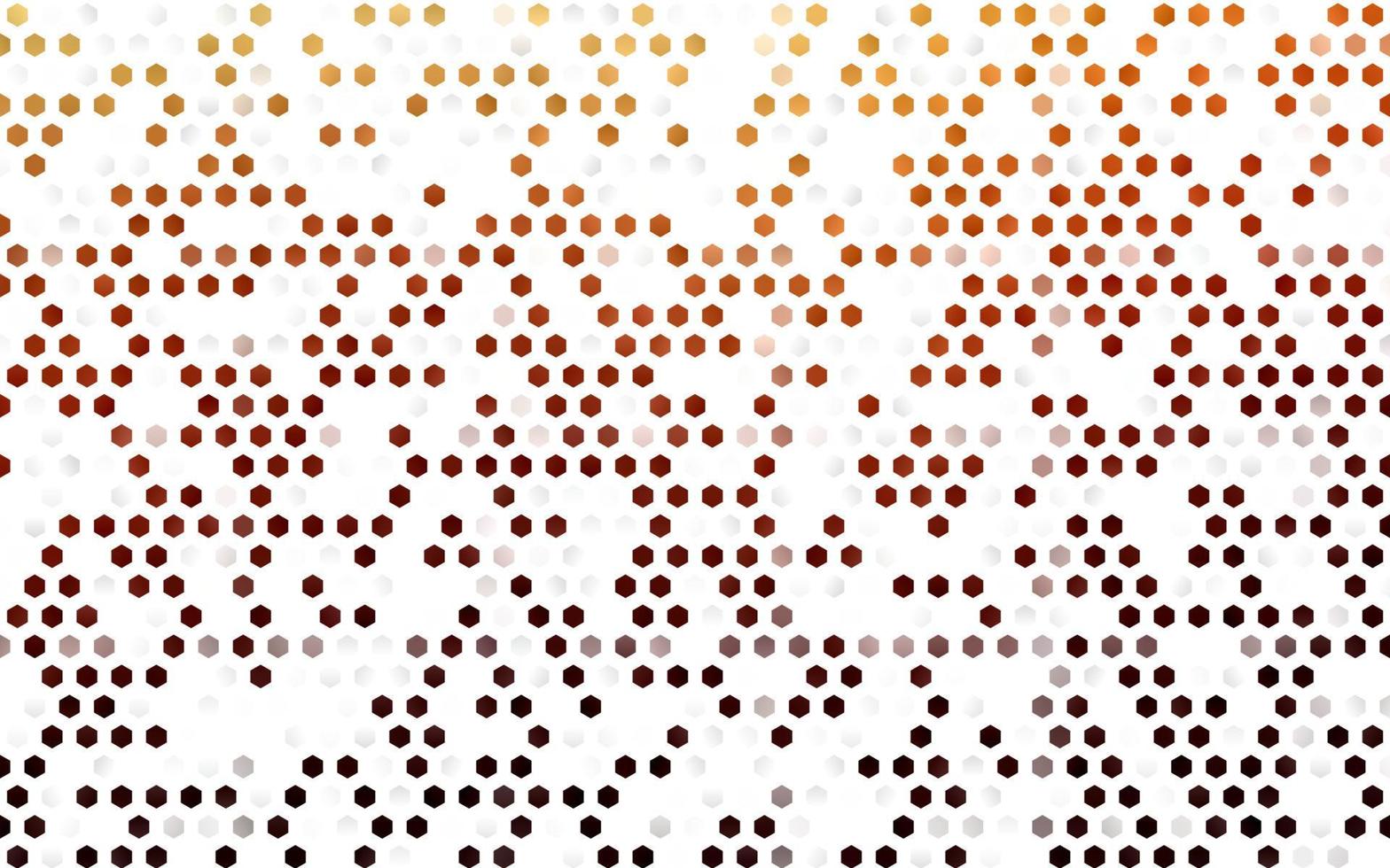 Dark Red, Yellow vector backdrop with hexagons.