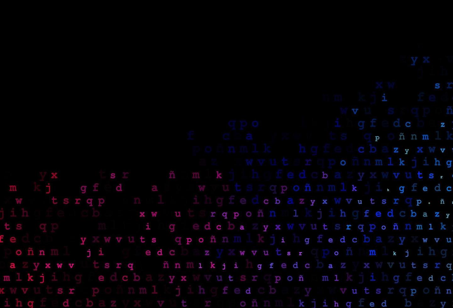 patrón de vector azul oscuro, rojo con símbolos abc.