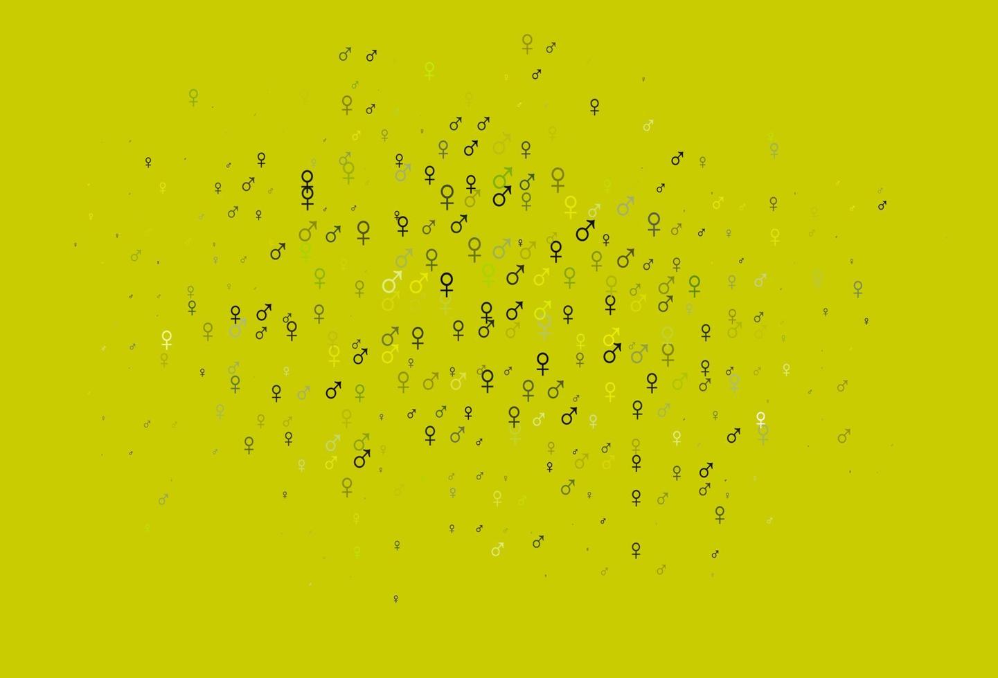 Light blue, yellow vector backdrop with gender signs.