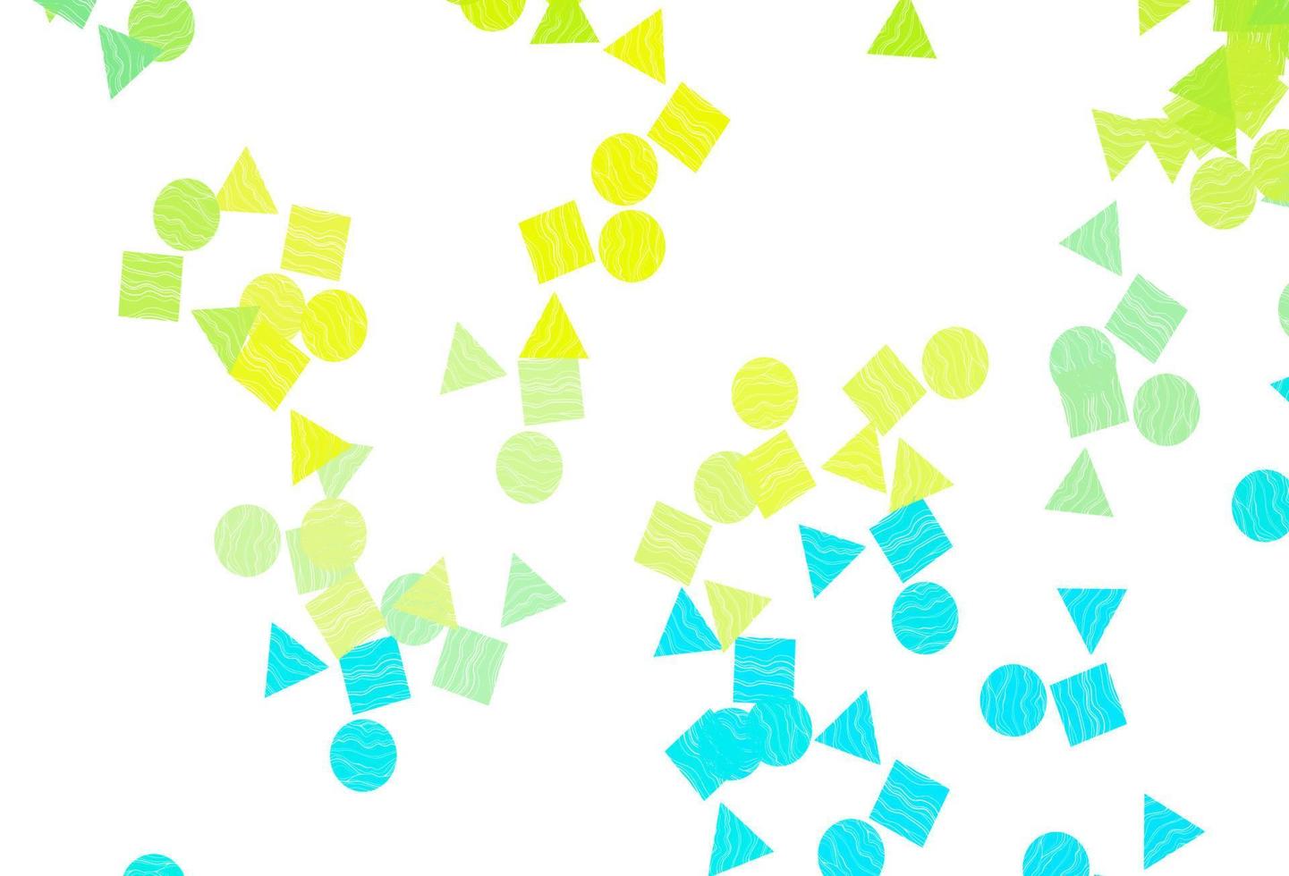 Light Blue, Yellow vector cover in polygonal style with circles.