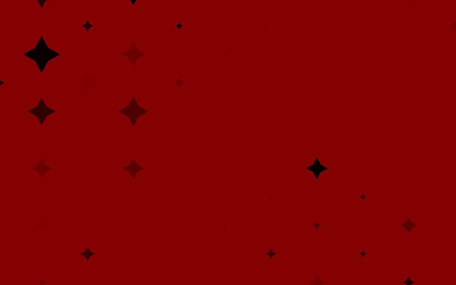 Light Red vector background with colored stars.