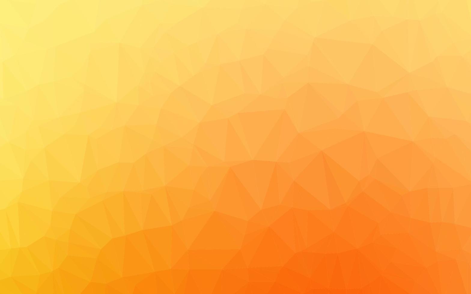 Light Yellow, Orange vector shining triangular pattern.