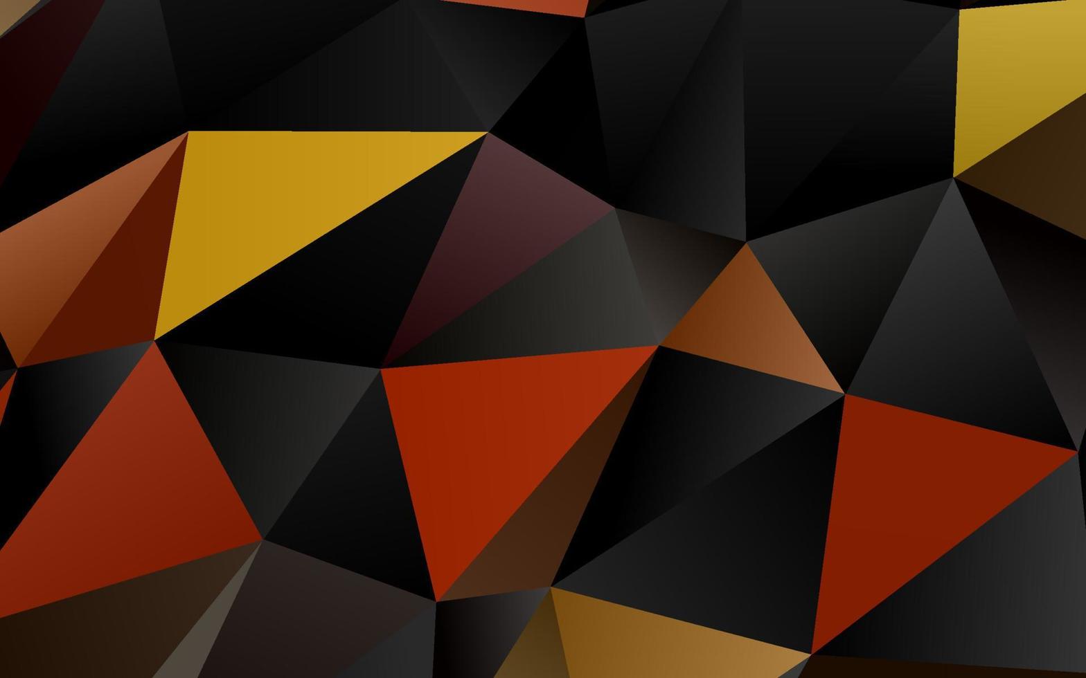 Light Yellow, Orange vector shining triangular template.