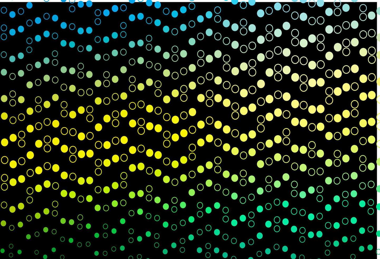 Dark Blue, Yellow vector background with bubbles.