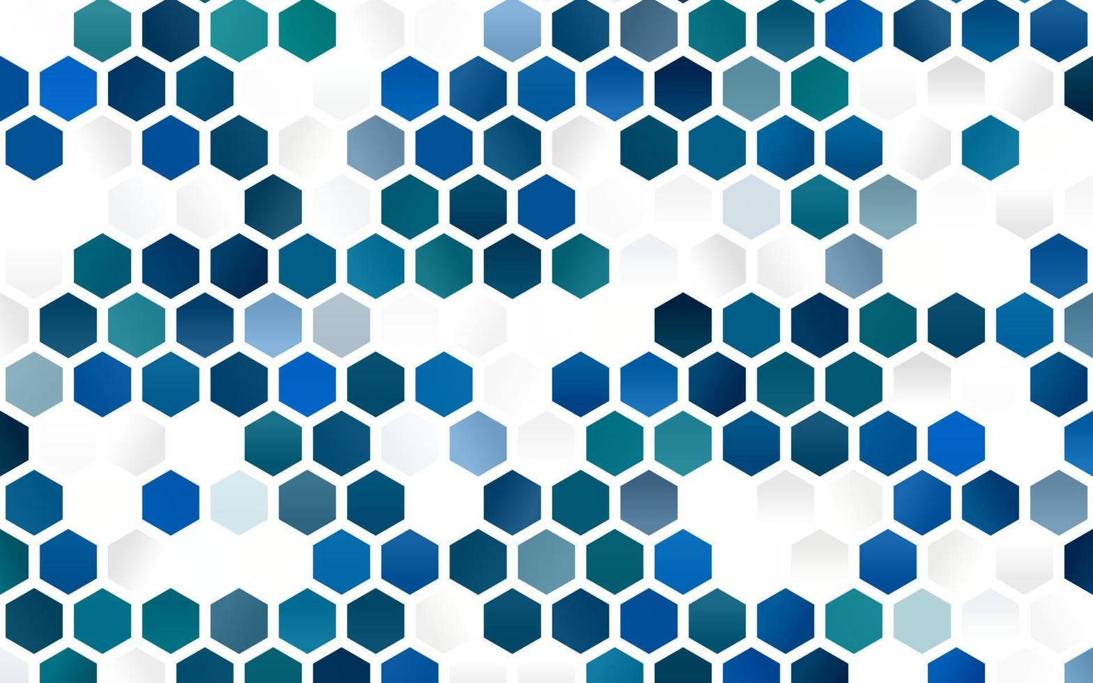 Light BLUE vector background with hexagons.