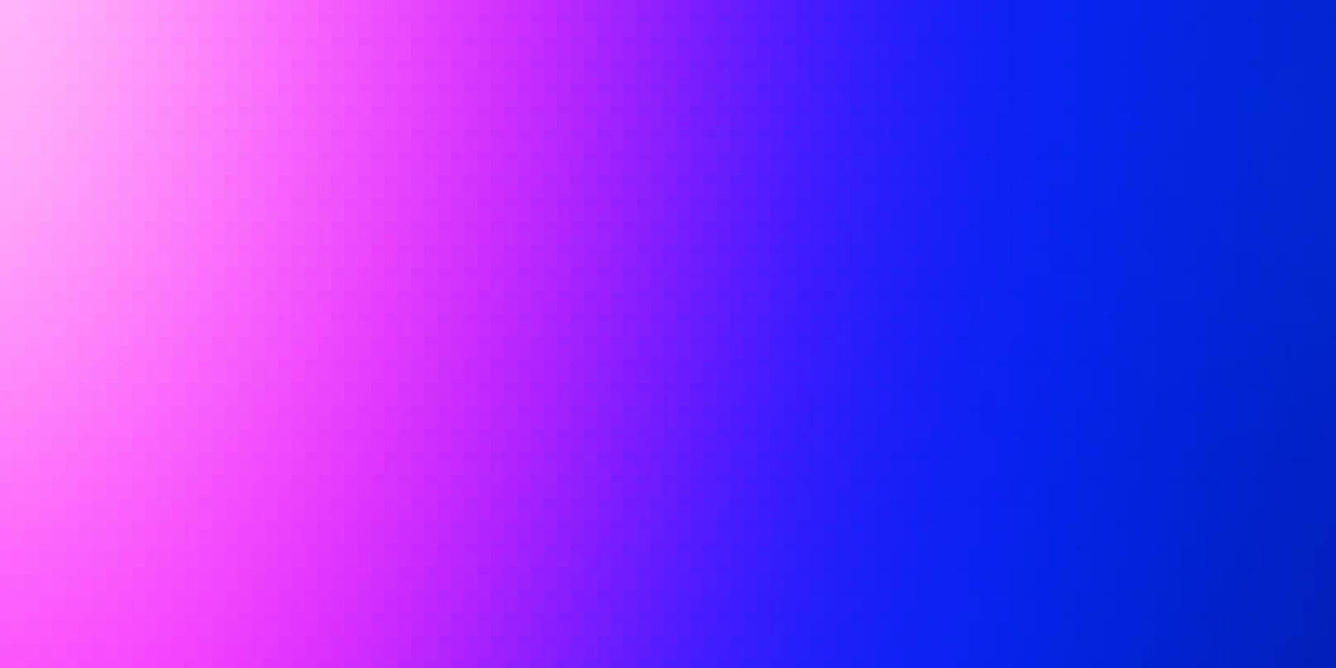 textura de vector de color rosa claro, azul en estilo rectangular.