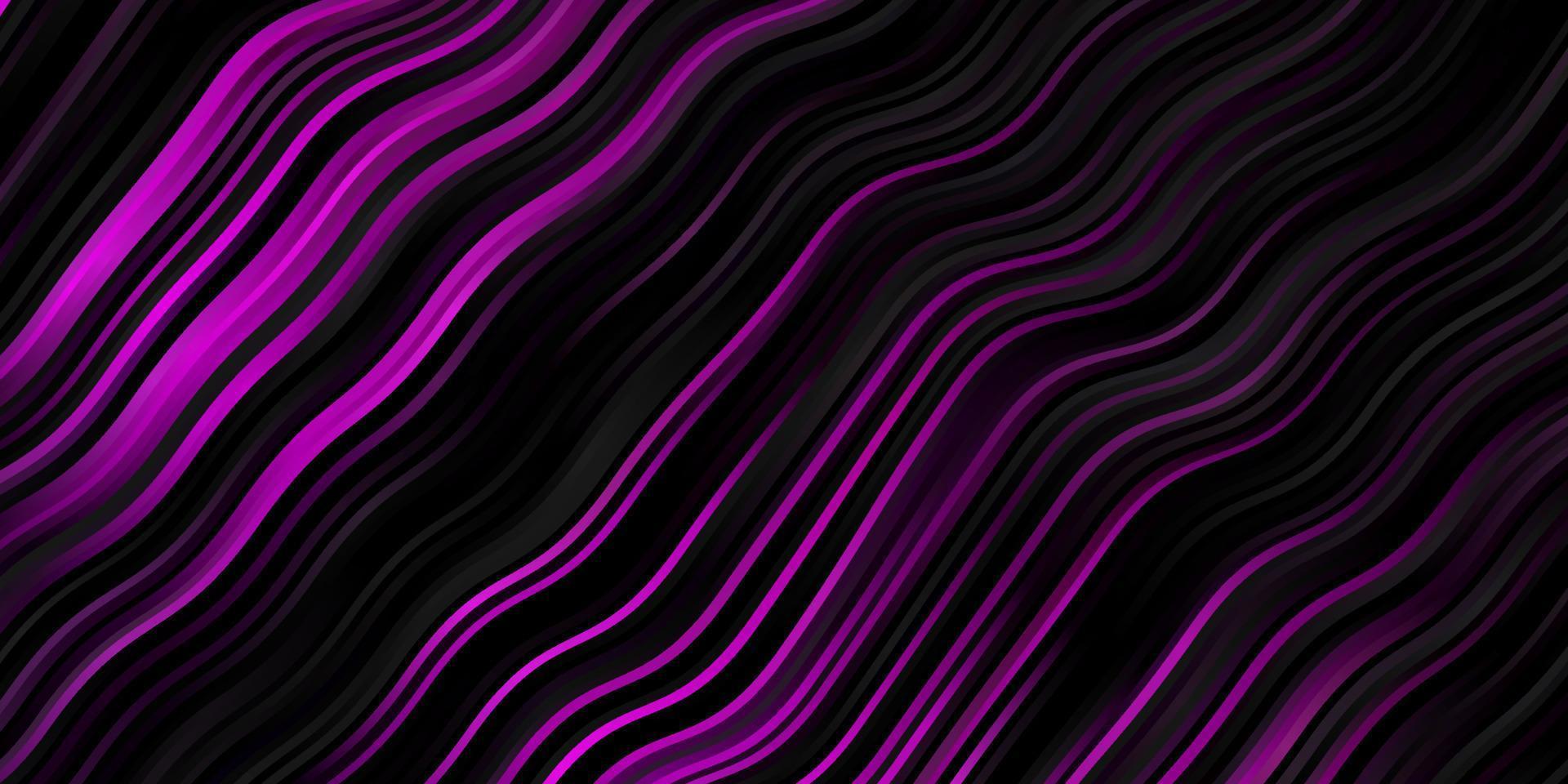 plantilla de vector de color púrpura oscuro con líneas curvas.