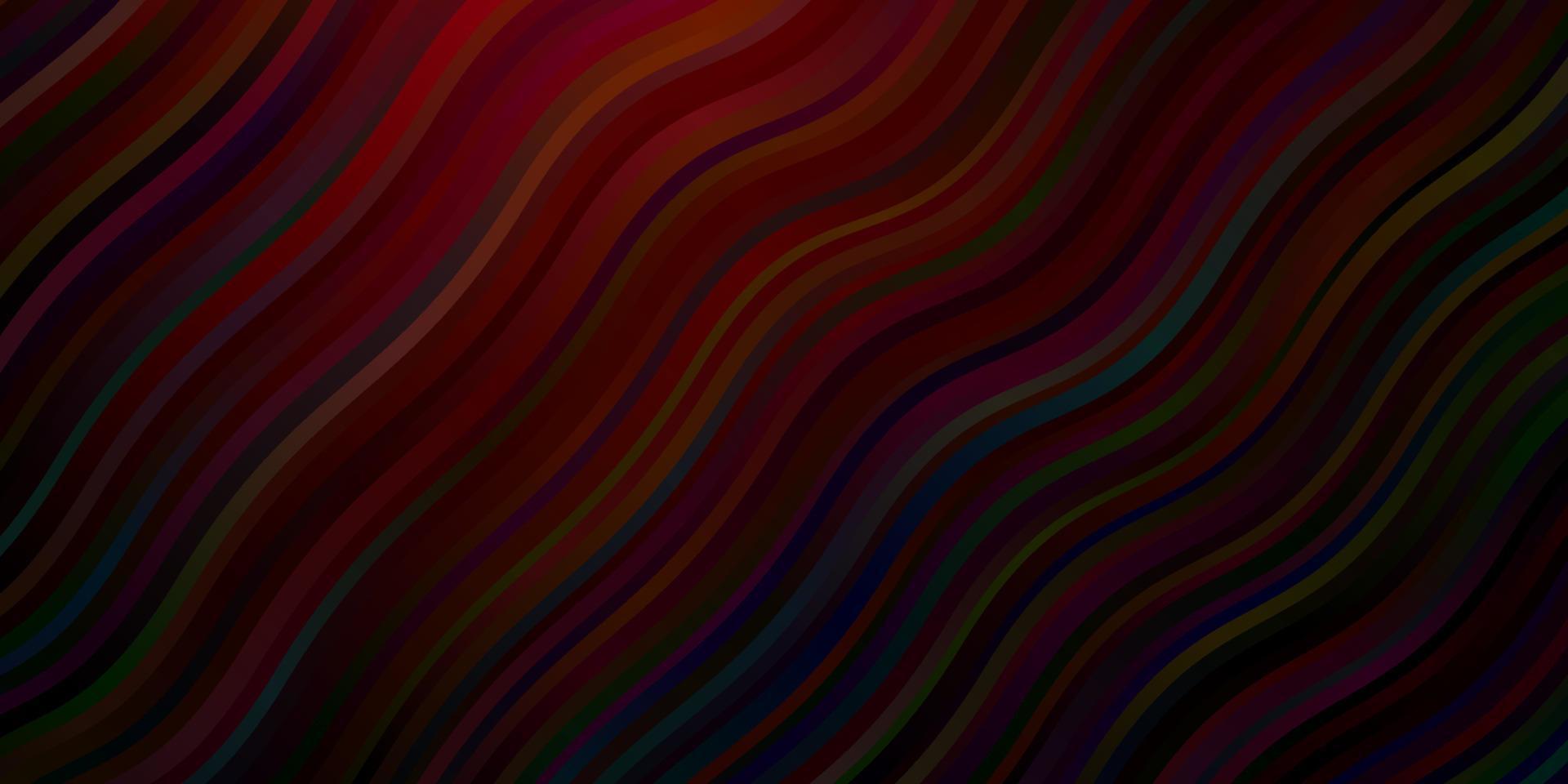 Dark Red vector pattern with wry lines.