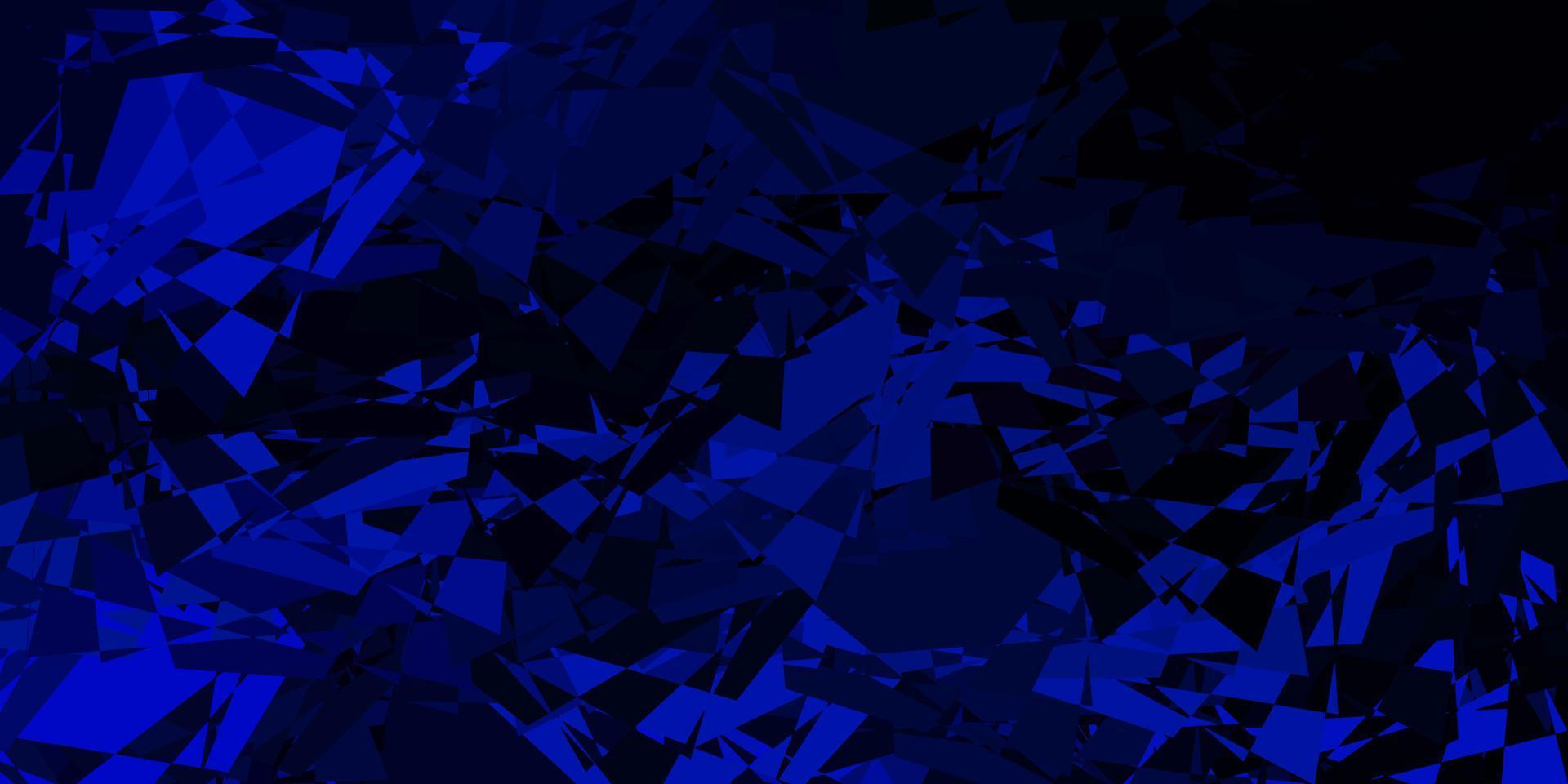 Dark BLUE vector background with polygonal forms.