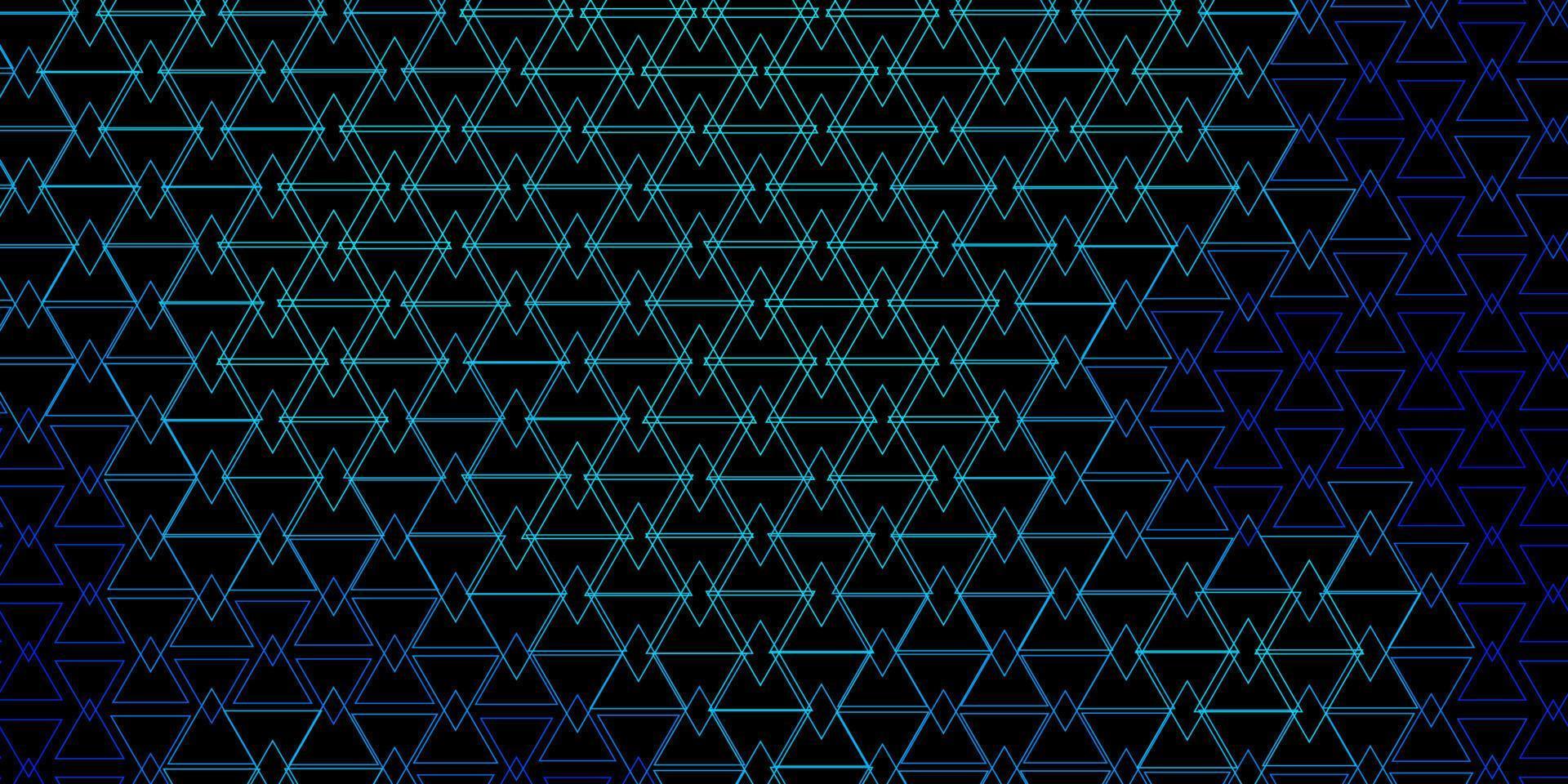 Dark BLUE vector backdrop with lines, triangles.