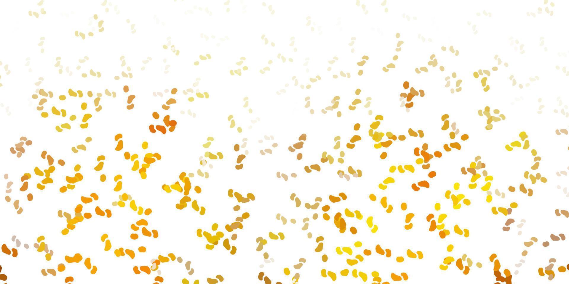Light green, yellow vector texture with memphis shapes.