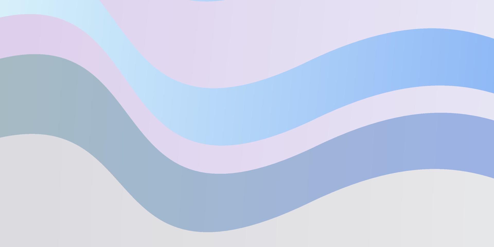 Fondo de vector rosa claro, azul con curvas.