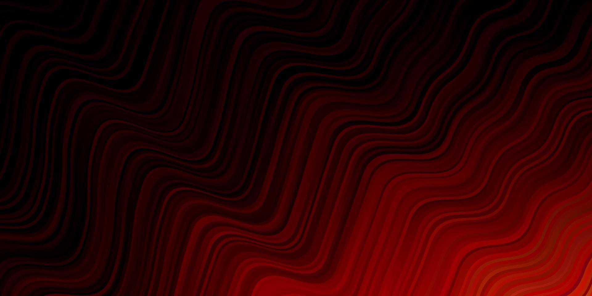 plantilla de vector rojo oscuro con líneas curvas.