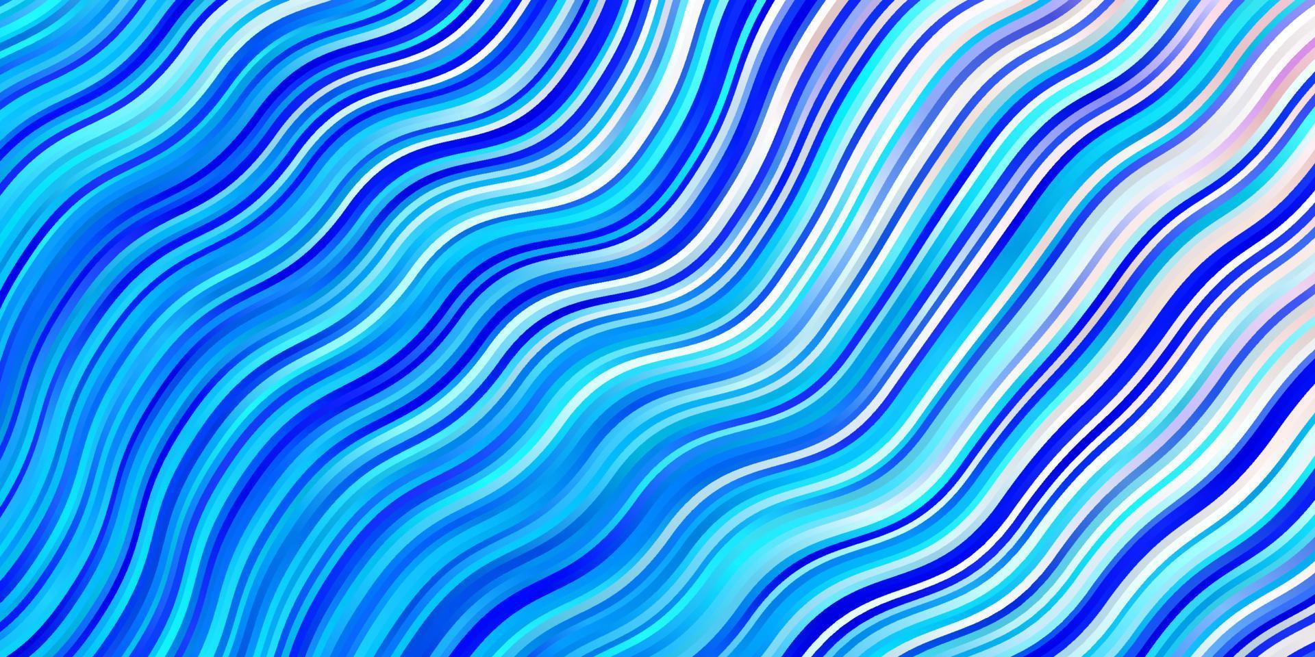 Light Pink, Blue vector pattern with curves.