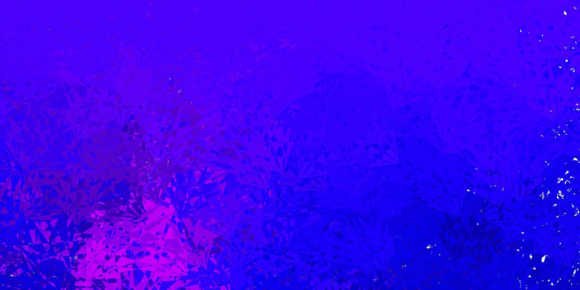 Dark blue, red vector background with polygonal forms.