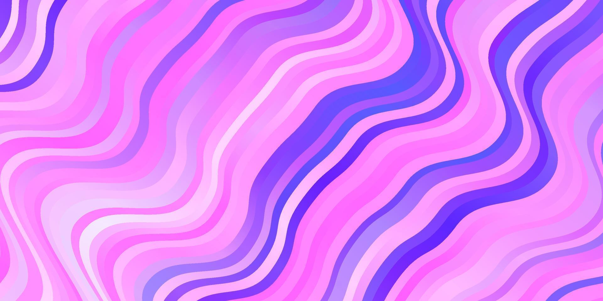 patrón de vector púrpura claro con líneas torcidas.