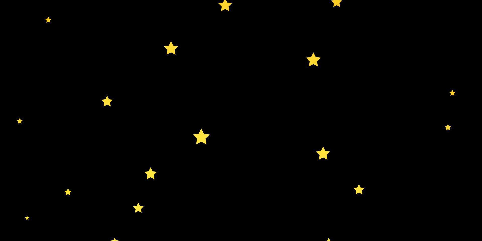 plantilla de vector amarillo oscuro con estrellas de neón.