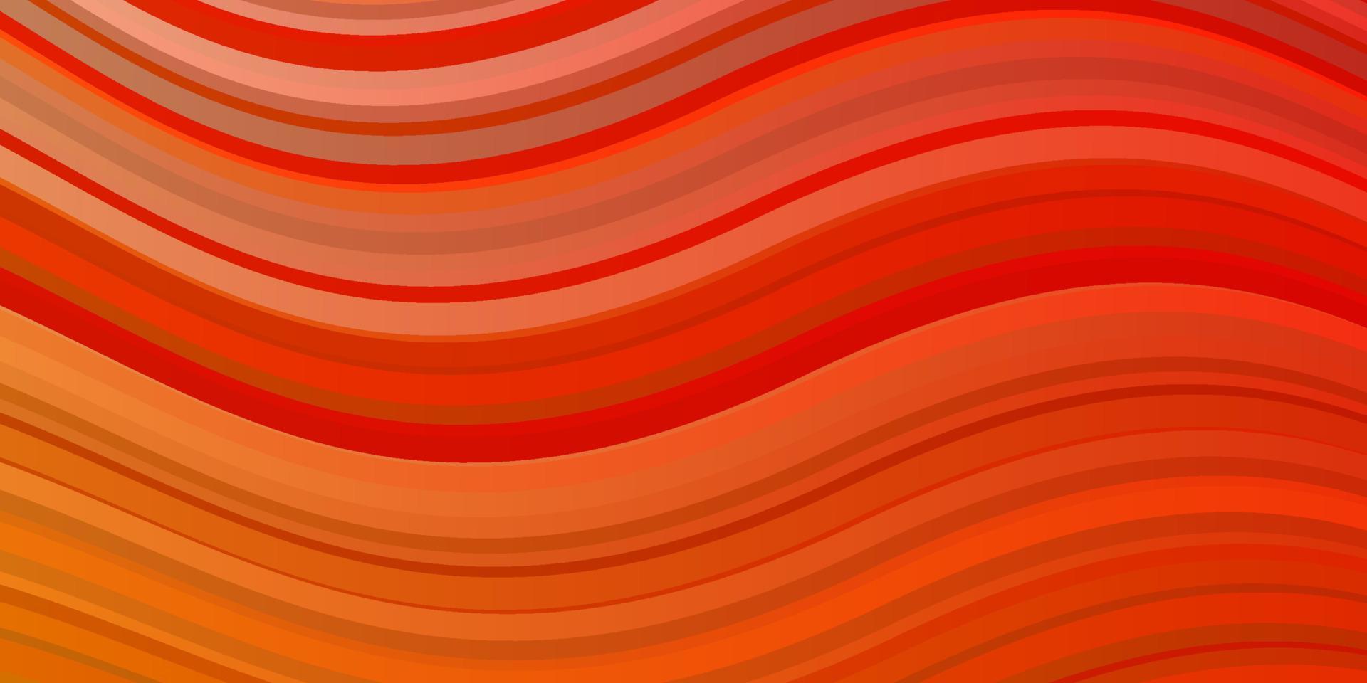 Light Red, Yellow vector background with bent lines.