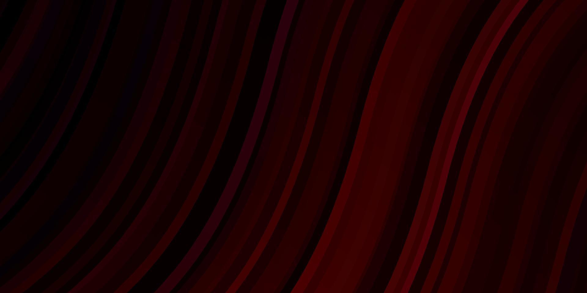 Dark Red vector background with bent lines.