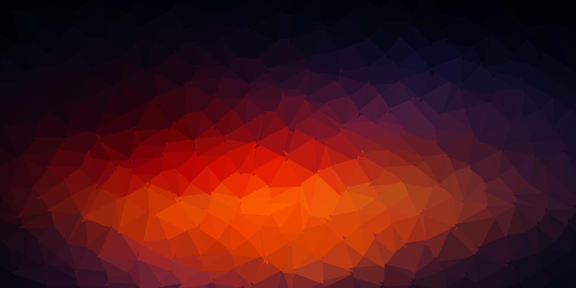 Dark blue, yellow vector abstract triangle texture.