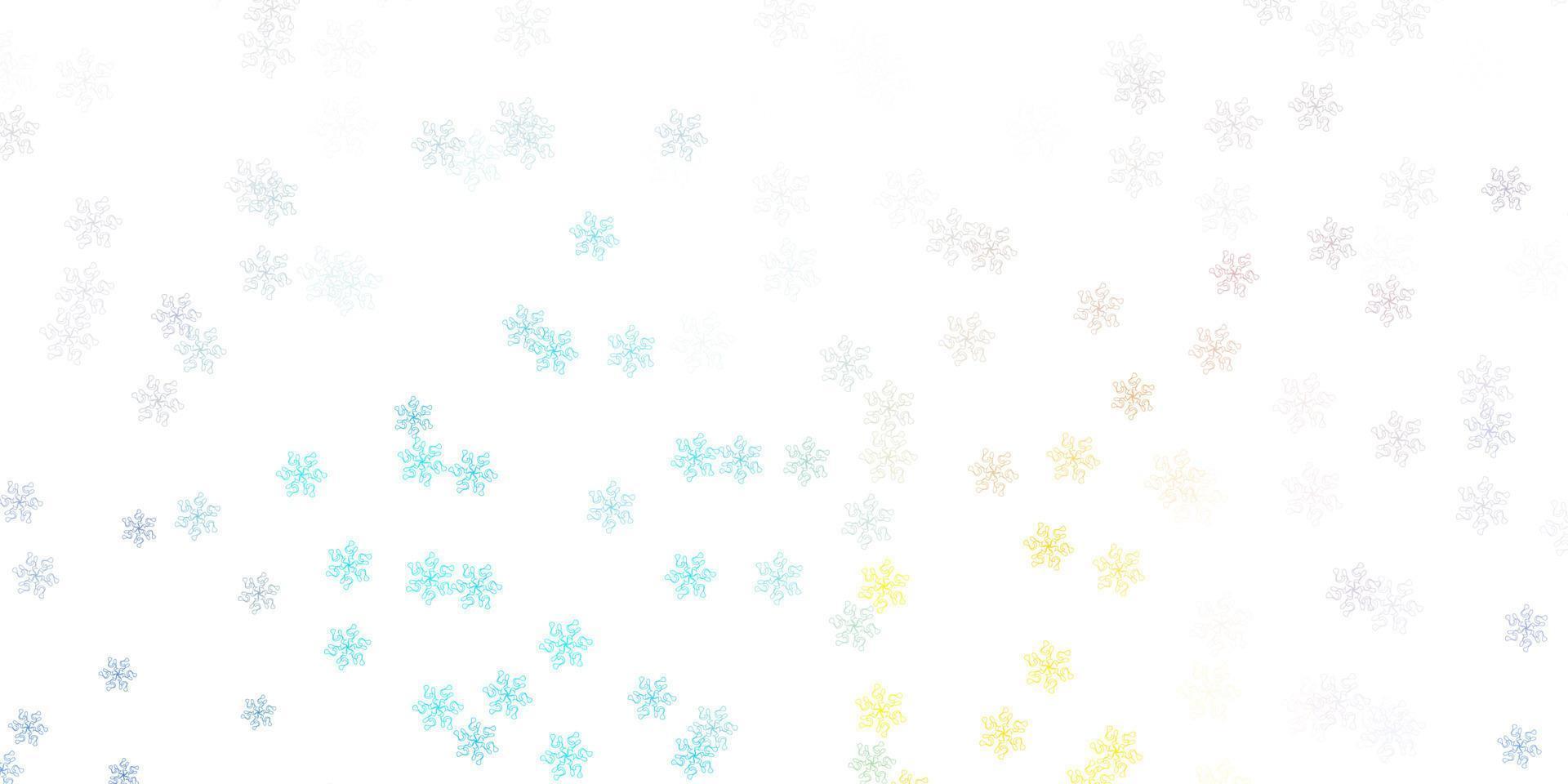 Light blue, yellow vector natural artwork with flowers.