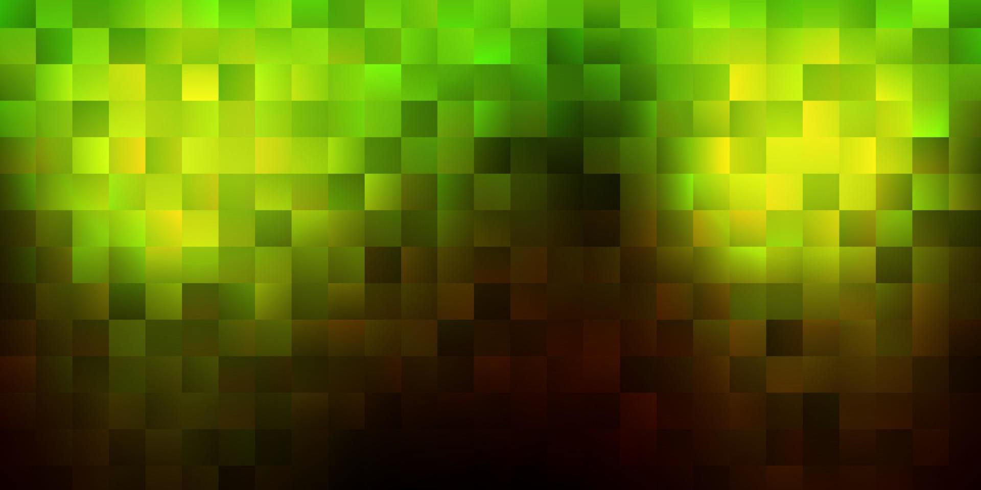 Dark green, yellow vector pattern with rectangles.