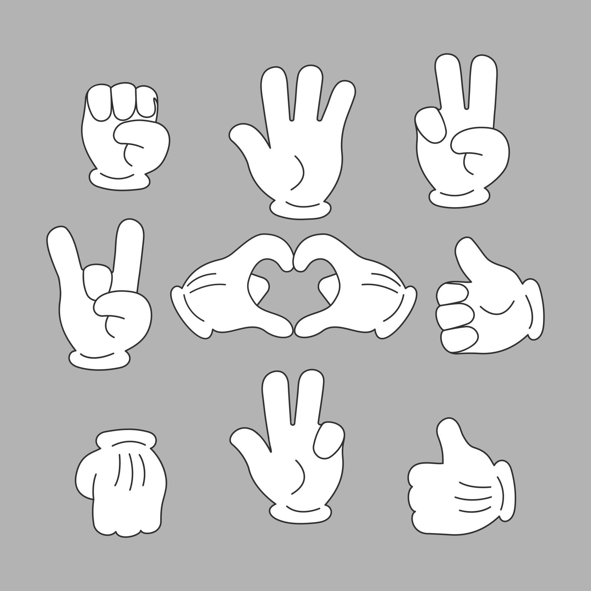Cartoon online gloves vector