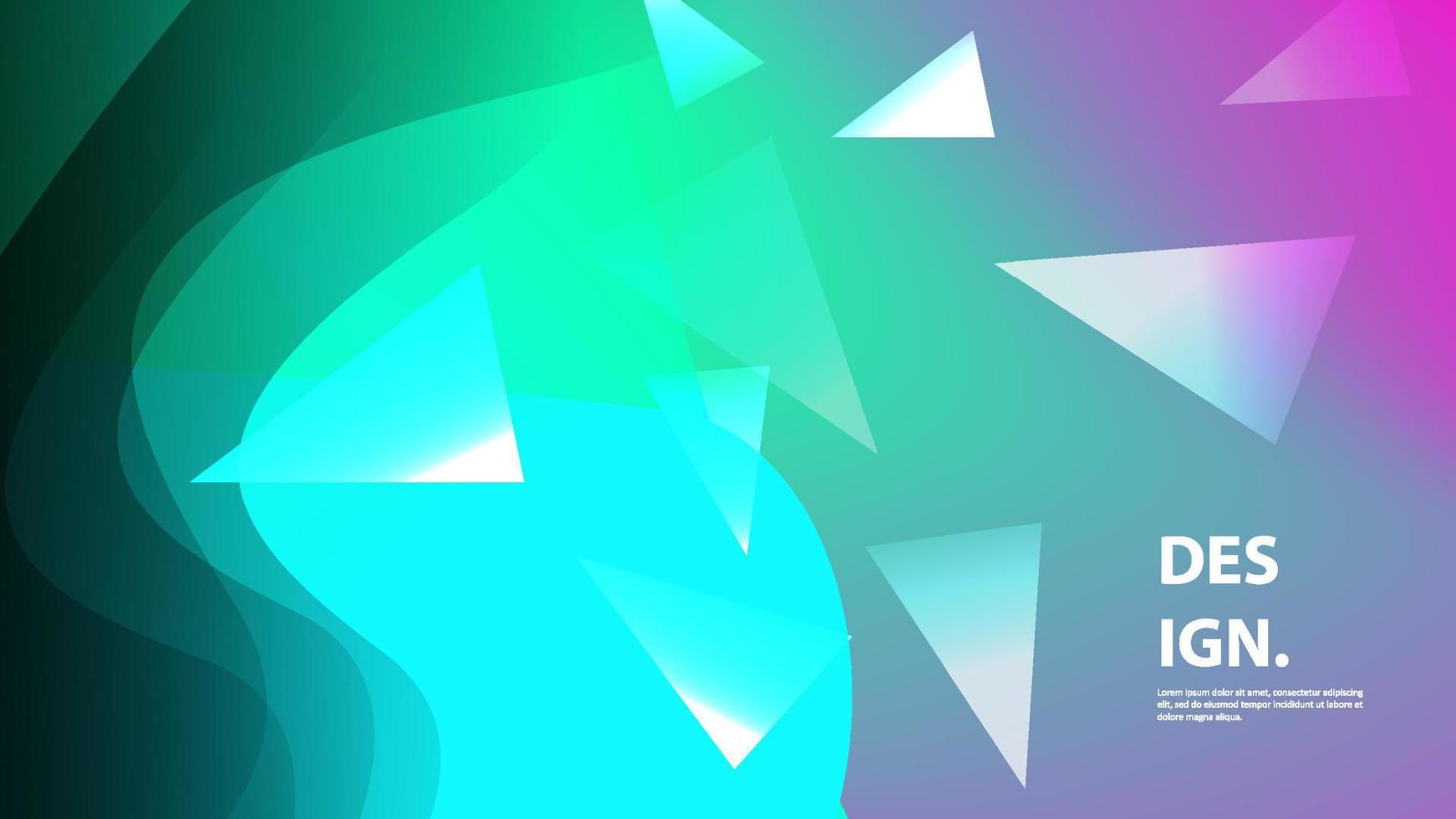 Abstract gradient triangle shape background vector