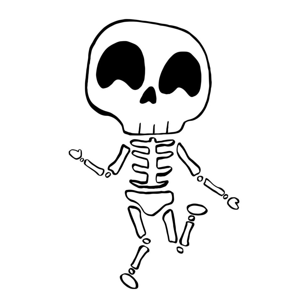 Diseño PNG Y SVG De Lindo Esqueleto De Dibujos Animados De Pie Para  Camisetas