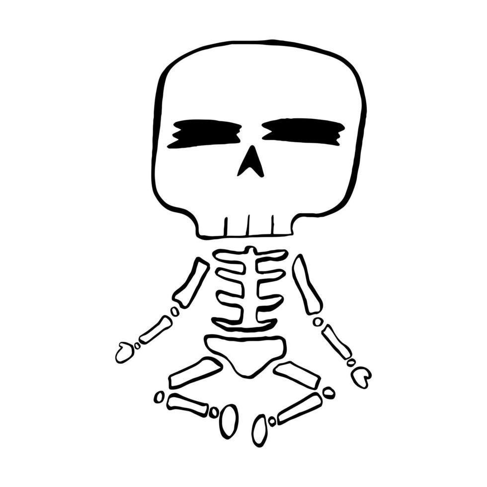 Esqueleto Dibujos Animados Ropa Con Burbuja Del Habla Ilustración de stock  de PantherMediaSeller 352212266