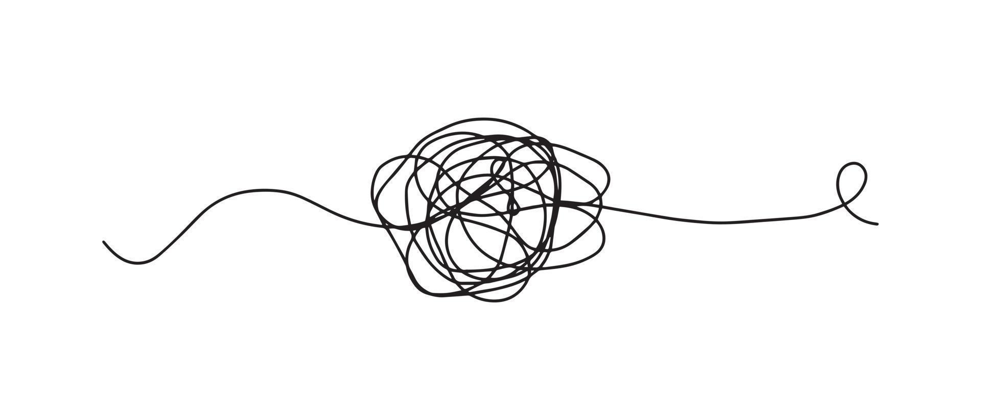 hand drawn of tangle scrawl sketch. Abstract scribble, Vector illustration.