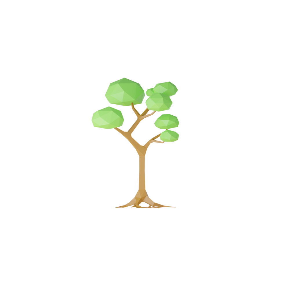 3D Isolated Green Tree png