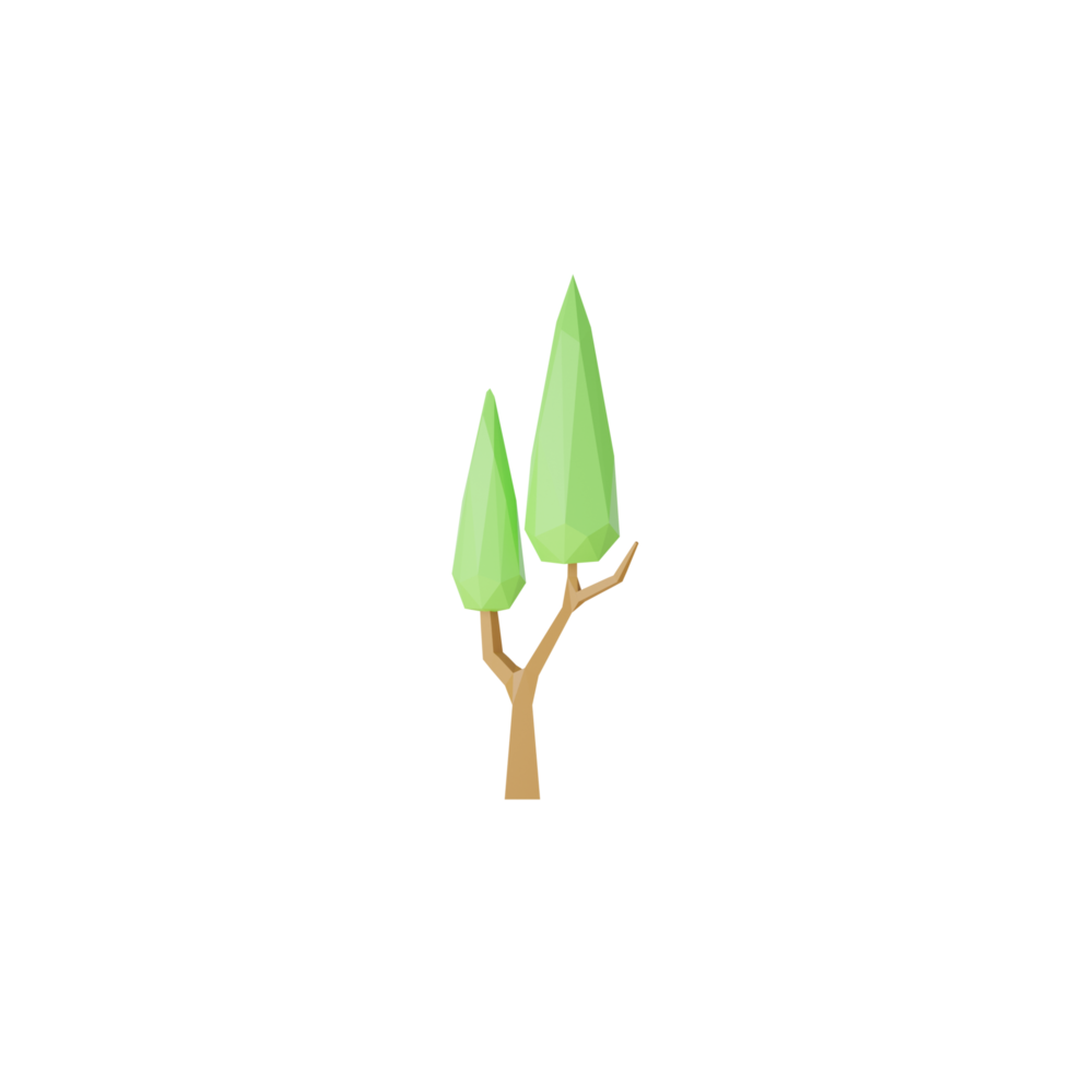 3D Isolated Green Tree png