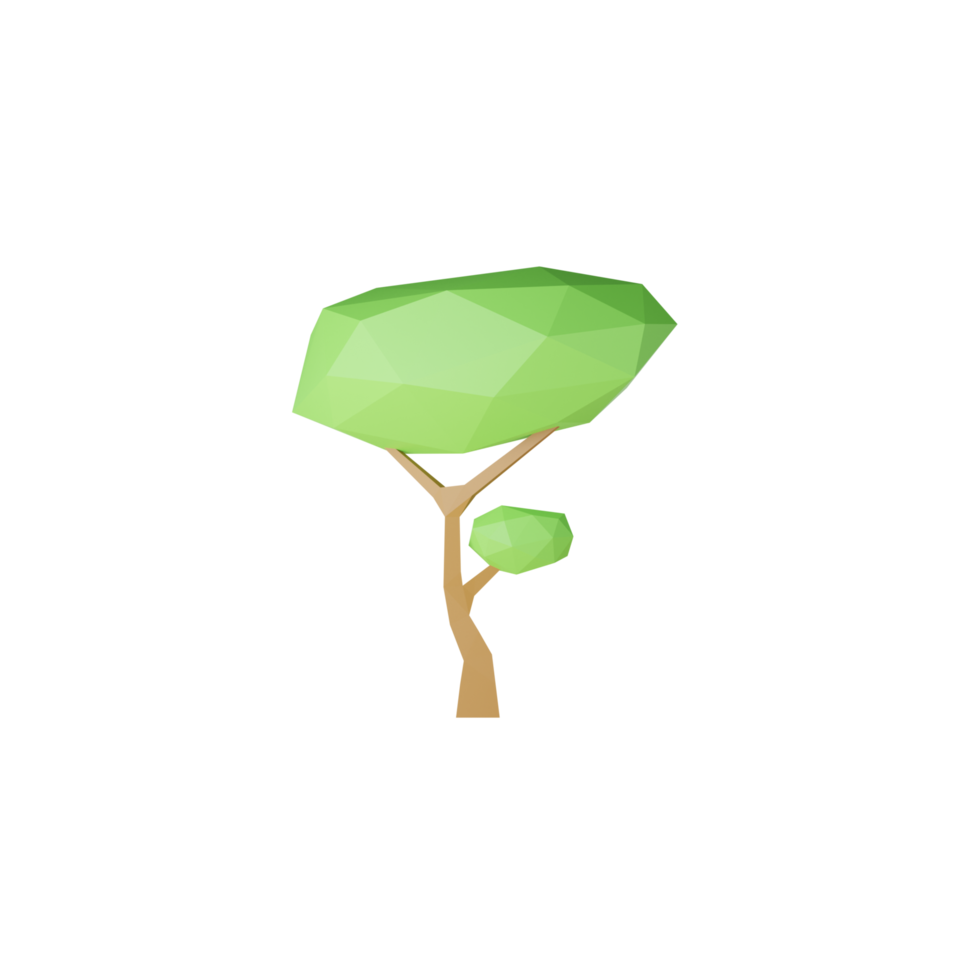 3D isolierter grüner Baum png