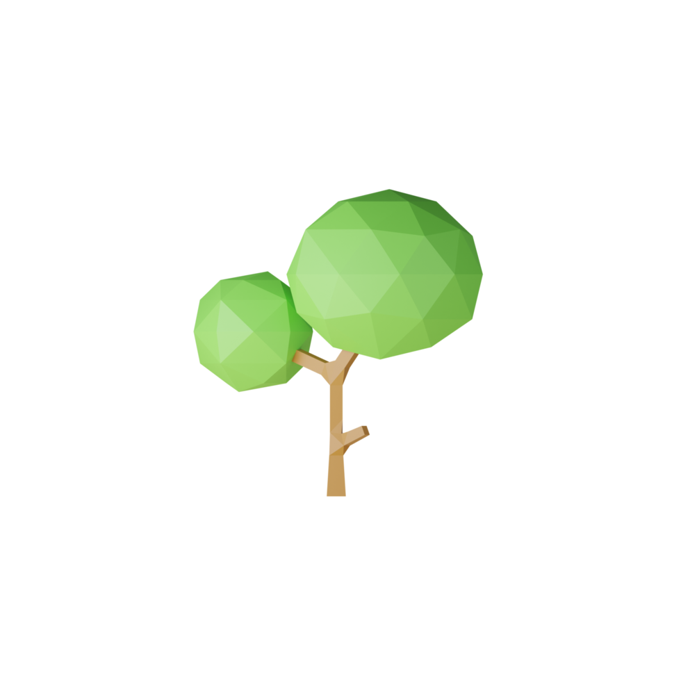 3D Isolated Green Tree png