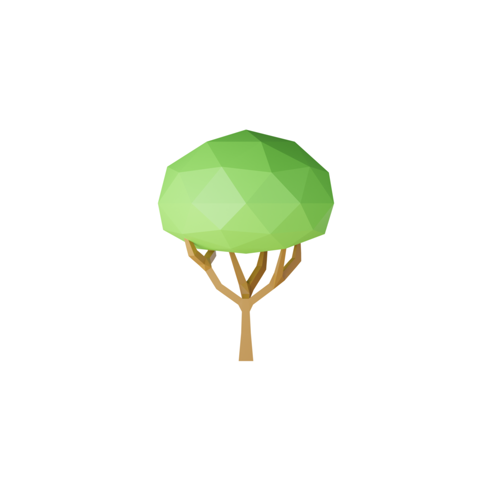 3D Isolated Green Tree png