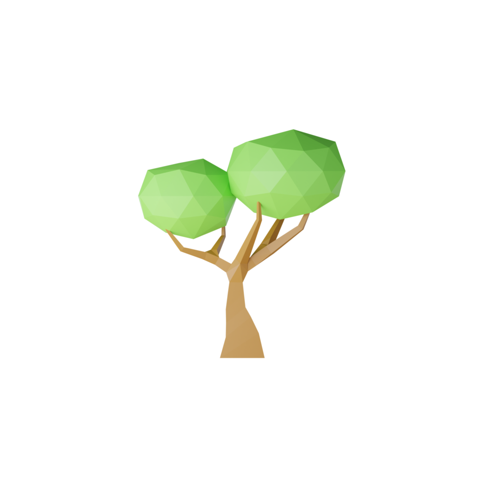 3D Isolated Green Tree png