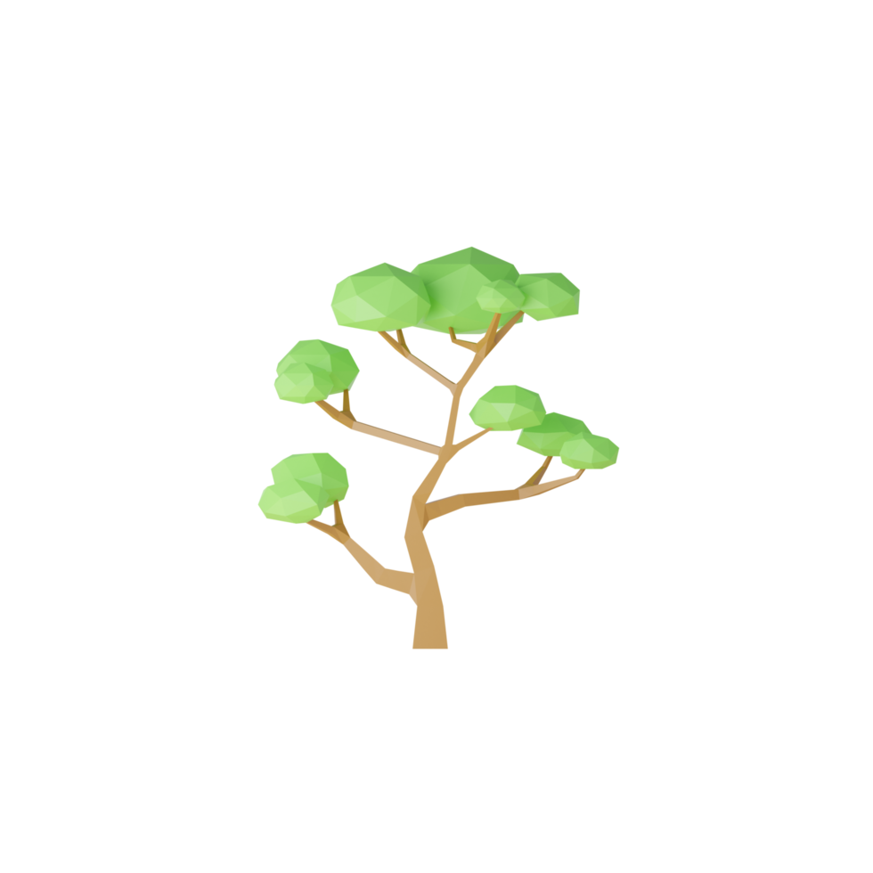 3D isolierter grüner Baum png