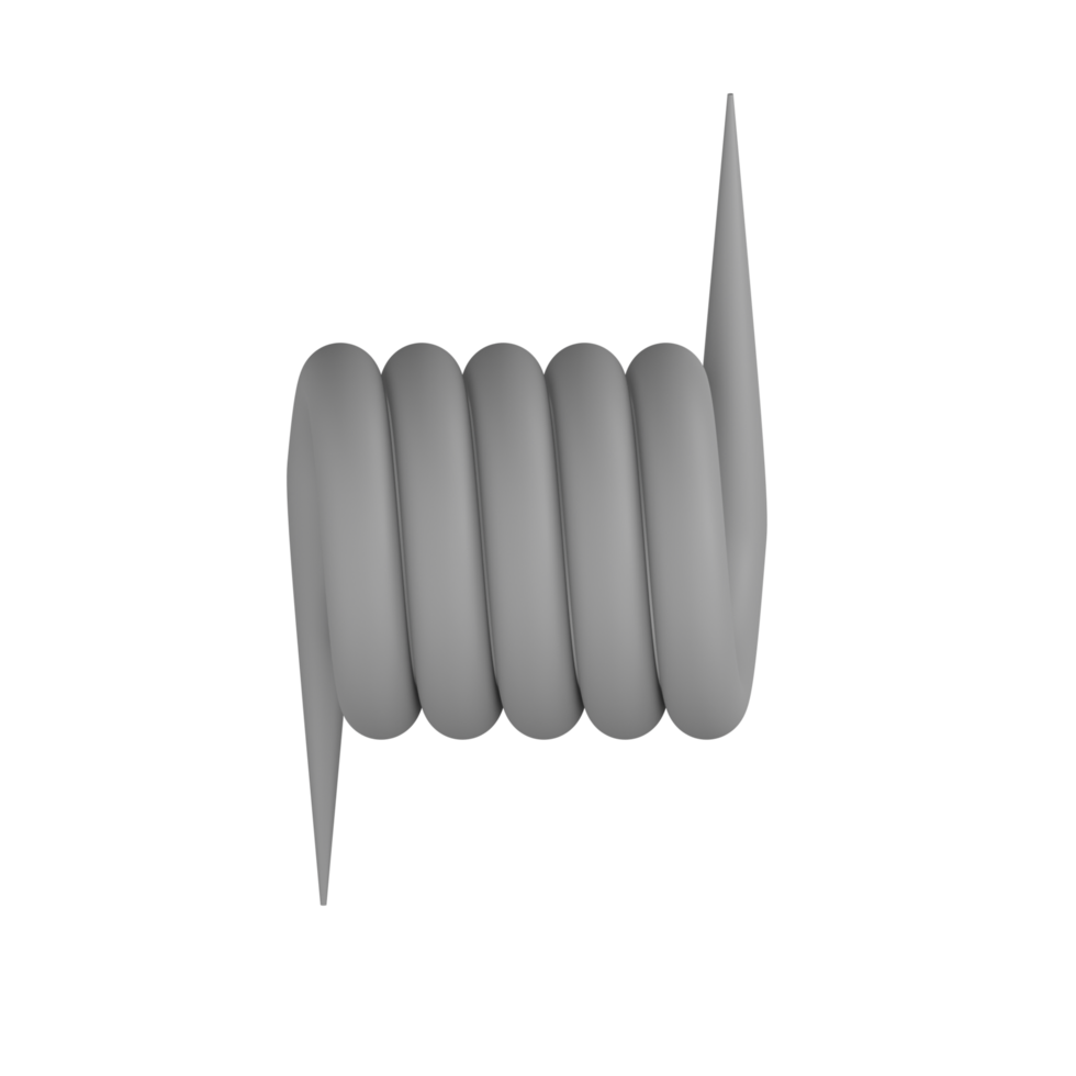 3D Isolated Wire Winding png