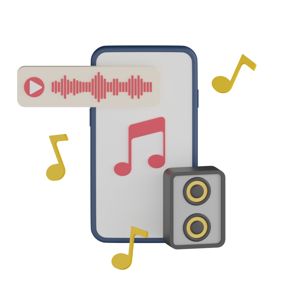 3d isoliert spielt die musik png