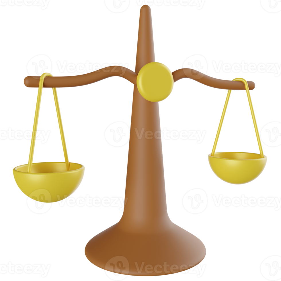 Balance Scale 3D Illustration png