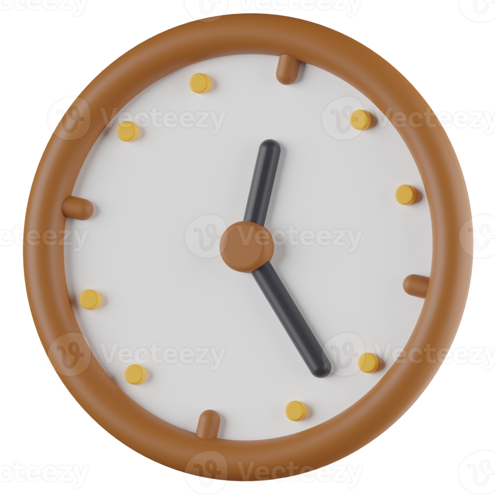 Wall Clock 3D Illustration png