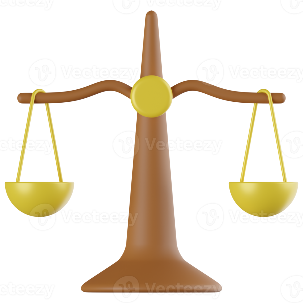 Balance Scale 3D Illustration png